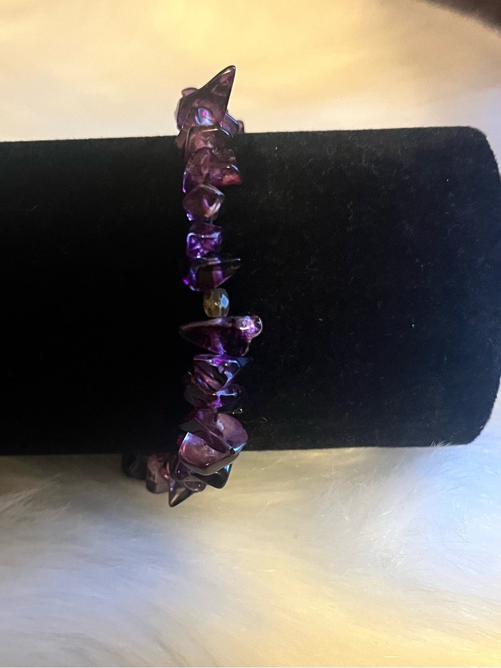Amethyst Purple Chip Stretch Bracelet
